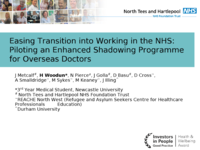 Easing transition into working in the NHS: piloting an enhanced shadowing programme for overseas doctors