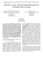 Semester of Code: Piloting Virtual Placements for Informatics across Europe