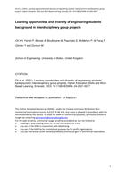 Learning opportunities and diversity of engineering students’ background in interdisciplinary group projects