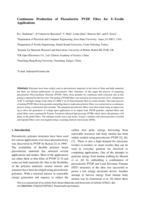 Continuous production of piezoelectric PVDF fibre for e-textile applications
