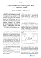 Automated mechanism design for B2B e-commerce models