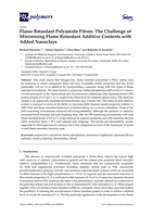 Flame retardant polyamide fibres: The challenge of minimising flame retardant additive contents with added nanoclays.