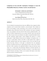 Comparison of cone and OSU calorimetric techniques to assess the flammability behaviour of fabrics used for aircraft interiors