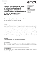 ‘People miss people’: a study of school leadership and management in the four nations of the United Kingdom in the early stage of the COVID-19 pandemic