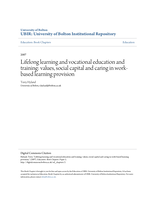 Lifelong learning and vocational education and training: values, social capital and caring in work-based learning provision