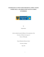 Technological innovation for digital supply chains within small and medium size manufacturing enterprises
