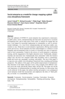 Social enterprise as a model for change: mapping a global cross-disciplinary framework