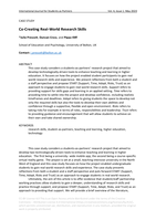 Co-creating real-world research skills