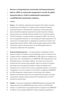 Barriers to integrating lean construction and integrated project delivery (IPD) on construction megaprojects towards the global integrated delivery (GID) in multinational organisations: lean IPD&GID transformative initiatives