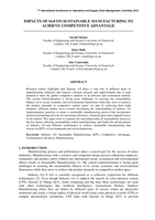 Impacts of I4.0 on sustainable manufacturing to achieve competitive advantage