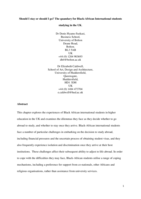 Should I stay or should I go? The quandary for Black-African International students studying in the UK.