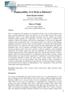 Employability: is it myth or rhetoric?