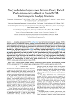 Study on isolation improvement between closely packed patch antenna arrays based on fractal metamaterial electromagnetic bandgap structures