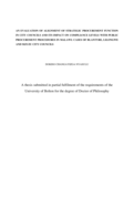 An evaluation of alignment of strategic procurement function in city councils and its impact on compliance levels with public procurement procedures in Malawi : cases of Blantyre, Lilongwe and Mzuzu city councils