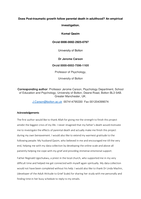 Does post-traumatic growth follow parental death in adulthood? An empirical investigation.