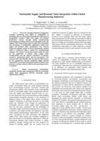 Sustainable supply and demand chain integration within global manufacturing industries