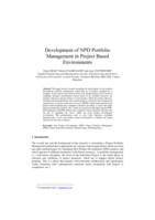Development of NPD portfolio management in project based environments