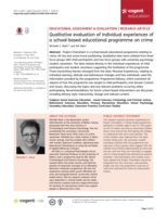 Qualitative evaluation of individual experiences of a school-based educational programme on crime