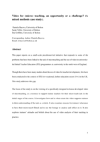 Video for (micro) teaching, an opportunity or a challenge? (A mixed methods case study)
