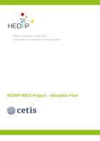 Higher Education Data & Information Improvement Programme -HEDIIP NSCS Project Adoption Plan
