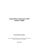 Sustainability of Open-Source ERP systems in SMEs