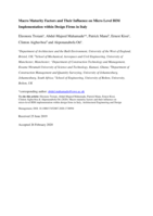 Macro-maturity factors and their influence on micro-level BIM implementation within design firms in Italy