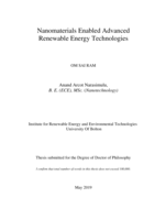 Nanomaterials enabled advanced renewable energy technologies