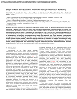 Design of mobile band subsurface antenna for drainage infrastructure monitoring
