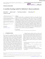 A machine learning model for Alzheimer’s disease prediction