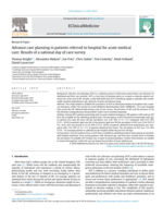 Advance care planning in patients referred to hospital for acute medical care: Results of a national day of care survey.