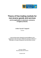 Theory of free trading markets for non-scarce goods and services and its application in electronic commerce of digital products.