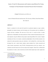 Smoke, CO and CO2 Measurements and Evaluation using Different Fire Testing Techniques for Flame Retardant Unsaturated Polyester Resin Formulations