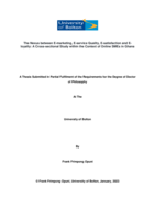 The nexus between e-marketing, e-service quality, e-satisfaction and e-loyalty: a cross-sectional study within the context of online SMEs in Ghana