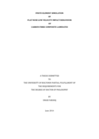 Finite element simulation of flat nose low velocity impact behaviour of carbon fibre composite laminates.