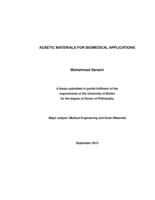 Auxetic materials for biomedical applications