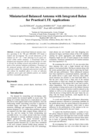 Miniaturized balanced antenna with integrated balun for practical LTE applications