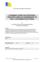 Learning from the Proposal Process used by Businesses to Sell Customer Solutions.