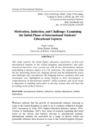 Motivation, Induction, and Challenge: Examining the Initial Phase of International Students’ Educational Sojourn