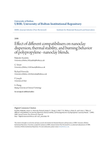 Effect of different compatibilisers on nanoclay dispersion, thermal stability, and burning behavior of polypropylene-nanoclay blends