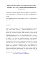 Polypropylene fibers containing dispersed clays having improved fire performance. I. Effect of nanoclays on processing parameters and fiber properties.