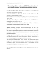 Thermal degradation analysis and XRD characterisation of fibre-forming synthetic polypropylene containing nanoclay