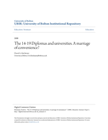 The 14-19 Diplomas and universities. A marriage of convenience?: Edge Hill University Research Exchange Seminar Series