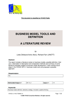 Business Models, Tools and Definitions - a Literature Review