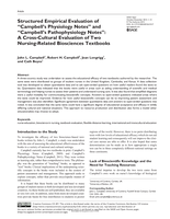 Structured empirical evaluation of “Campbell’s physiology notes” and “Campbell’s pathophysiology notes”: A cross-cultural evaluation of two nursing-related biosciences textbooks