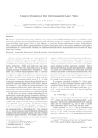 Classical dynamics of free electromagnetic laser pulses