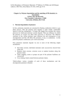 Polymer degradation and the matching of FR chemistry to degradation