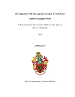 Development of 3D biocomposite aerogels for soft tissue engineering applications