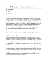 Five millennia of player practices