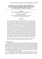 Reality of autonomous transportation technologies in global supply chains : the  consumer driven demand chain