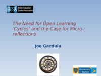 The case for open learning cycles and the need for micro-reflections